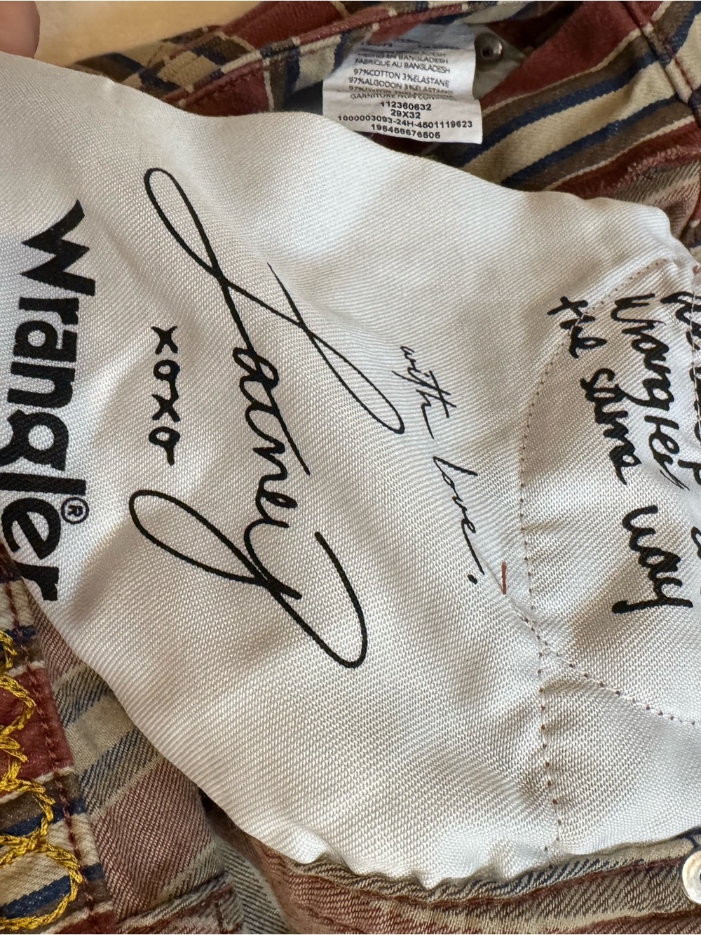 Wrangler x Lainey Wilson Denay Stripe Bell Bottoms 29 - Picture 8 of 8